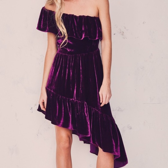 Anthropologie Dresses & Skirts - LoveShackFancy Purple Velvet Pamela Party Dress 0